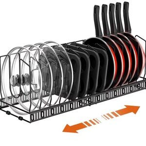 Pot Lid Black Organizer Rack